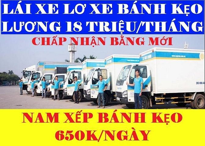 LÁI XE TẢI _PHỤ XE GIAO NHẬN LÀM VIỆC NGAY TẠI TỈNH LƯƠNG CAO