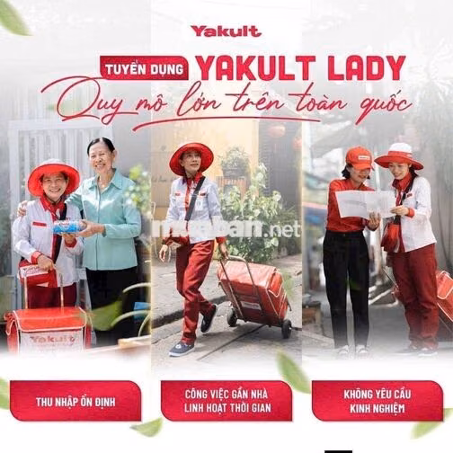 [FREE ĐÀO TẠO, LÀM NGAY] NHÂN VIÊN BÁN SỮA YAKULT