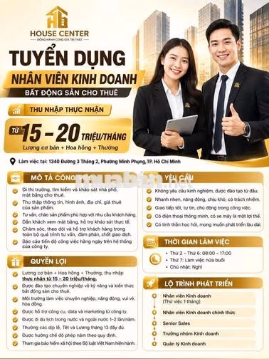 cần tuyển chuyên viên kinh doanh lương cao