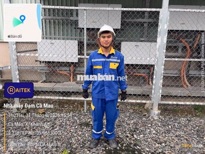 Cần tuyển  kỹ thuật viên NLMT tại Cà Mau