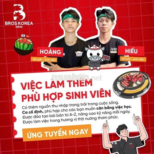 [THÁNG 9] TUYỂN SỐ LƯỢNG NHIỀU PHỤC VỤ XỊN XÒ NÈ