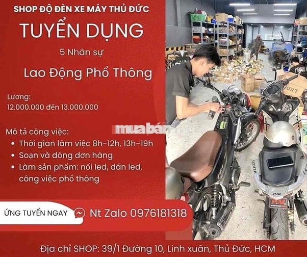 Tuyển Nhân Viên Kho Đóng Hàng - Lao Động Phổ Thông