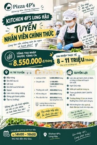 Nhân Viên Sản Xuất Không Cần KN Lương 11tr/tháng