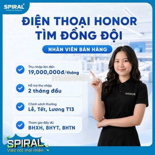HONOR - tuyển dụng NVBH tại Quảng Ngãi