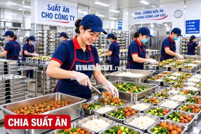 TUYỂN NHÂN VIÊN LÀM SUẤT ĂN CÔNG NGHIỆP BAO ĂN Ở