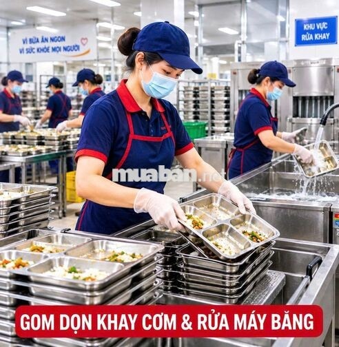 TUYỂN NHÂN VIÊN LÀM SUẤT ĂN CÔNG NGHIỆP BAO ĂN Ở