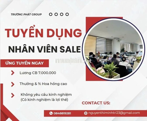 [KO CẦN KN] NHÂN VIÊN KINH DOANH BĐS