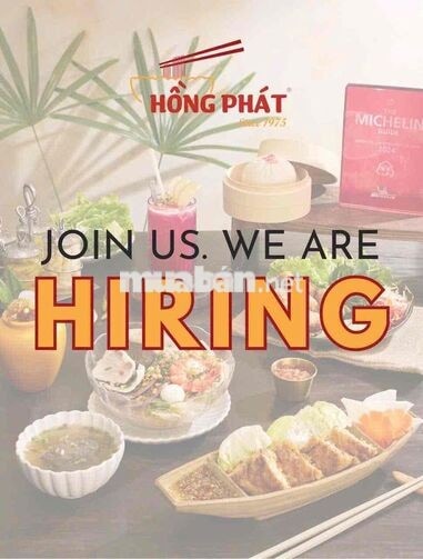 TUYỂN DỤNG NHÂN VIÊN PHỤC VỤ