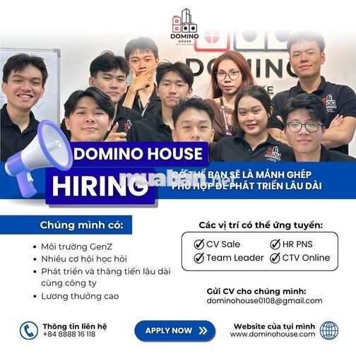 [Tháng 10] Chuyên Viên Kinh Doanh Domino House