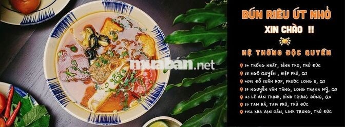 Hệ thống Bún Riêu Út Nhỏ bổ sung gấp nhân sự : 