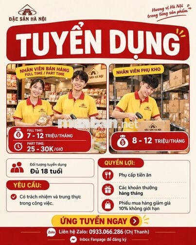 NHÂN VIÊN BÁN HÀNG SIÊU THỊ (Vinhomes grand park)