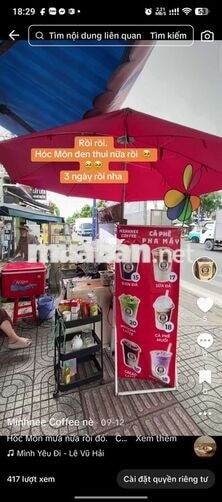 Tuyển nhân viên bán cà phê mang đi.  30k/h