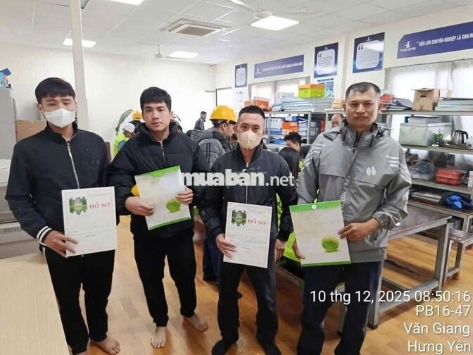 TUYỂN CÔNG NHÂN, NAM NỮ, KO YÊU CẦU KN, BAO ĂN Ở