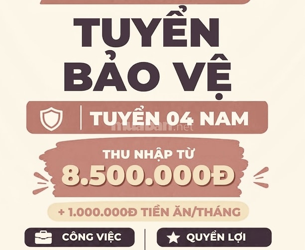 Cần tuyển gấp 12 nv bảo vệ, trực 3 mục tiêu,Q1+Q7+Q Gò vấp HCM 