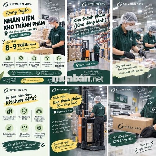 Nhân Viên Kho Đông Lạnh Thu Nhập Từ 9tr/ tháng