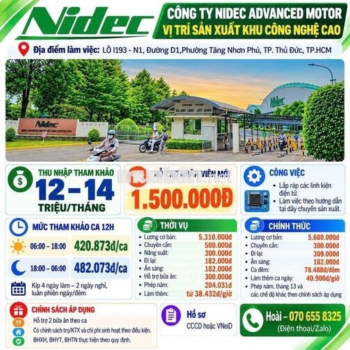 VIỆC LÀM CHÍNH THỨC & THỜI VỤ, 12-14TR, ỨNG LƯƠNG