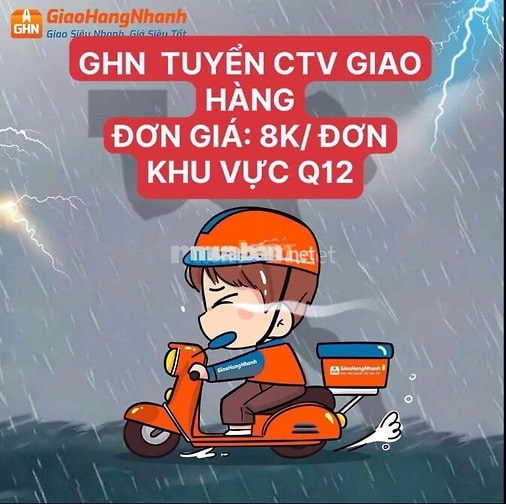 GHN- AN PHÚ ĐÔNG TUYỂN SHIPER XE MÁY