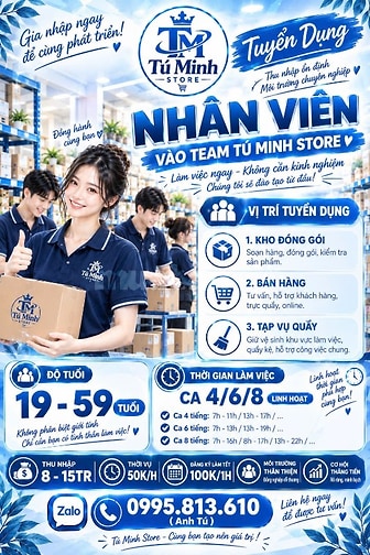 STORE ANH TÚ  [ TUYỂN DỤNG TRỰC TIẾP ]  BỔ SUNG LDPT