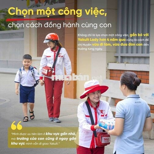 Tuyển 5 nữ bán sữa bán sữa Yakult