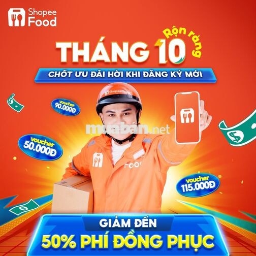 [HÀ NỘI] THÁNG 10 SHOPEEFOOD TUYỂN DỤNG TÀI XẾ