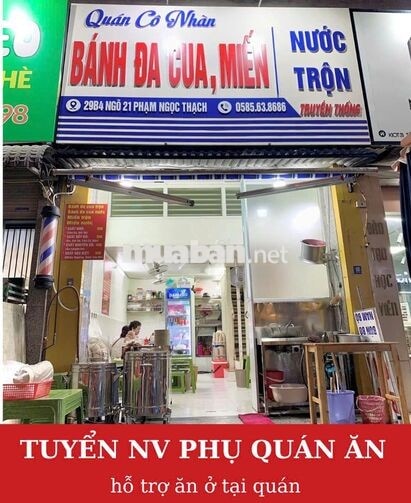 CHÍNH CHỦ TUYỂN NHÂN VIÊN QUÁN ĂN (BÁNH ĐA CUA)