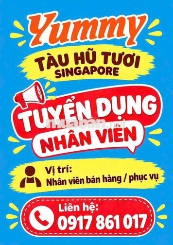 NHÂN VIÊN PHỤC VỤ QUÁN TÀU HŨ TƯƠI SINGAPORE YUMMY