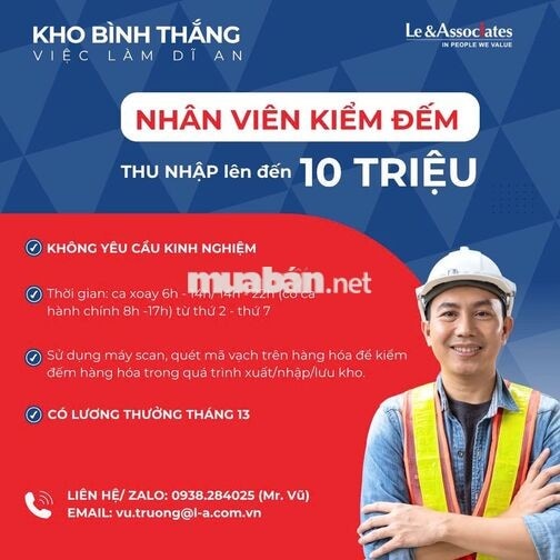 KHO TBS TÂN VẠN - KIỂM ĐẾM KHO - 8-11TR - LỄ & T13