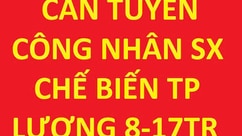 CÔNG TY KIM LONG cần tuyển công nhân sản xuất chế biến thực phẩm